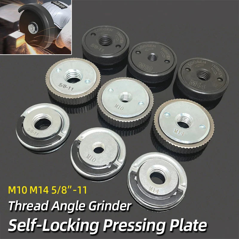 Quick-Lock Angle Grinder Nut for M10/M14 Grinders