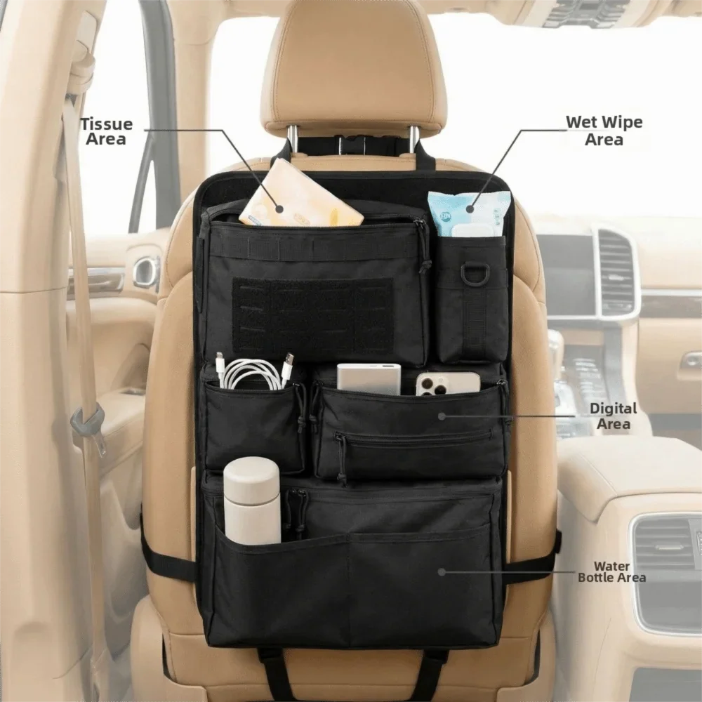 Multi-Pocket Car Seat Organizer Bag