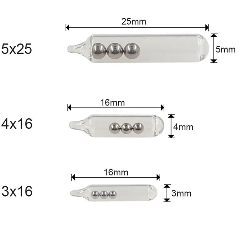 Fishing Glass Rattle Tubes Set ā 100PCS