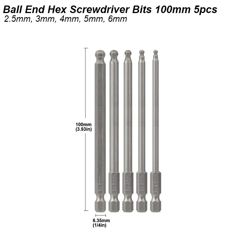 Ball End Hex Bit Set