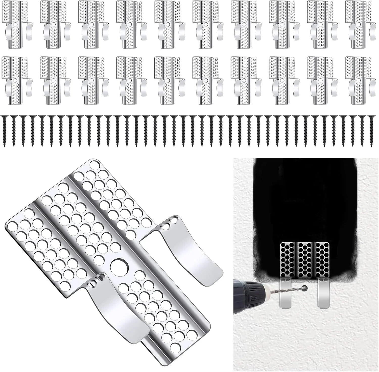 20 Pack Drywall Repair Clips