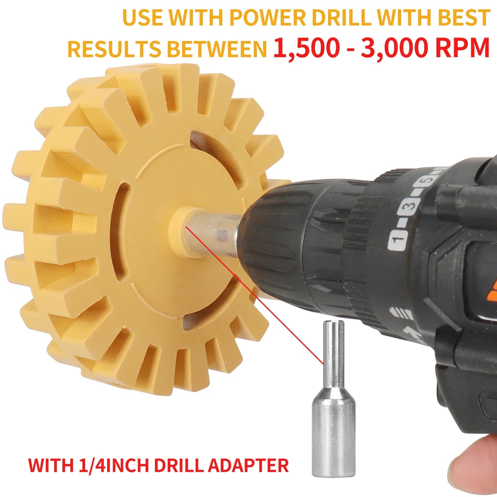 Rubber Eraser Wheel Decal Remover Tool