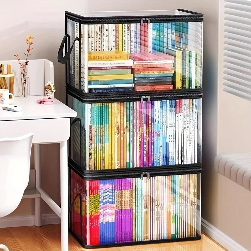2-Pack Foldable Clear Storage Boxes (N)