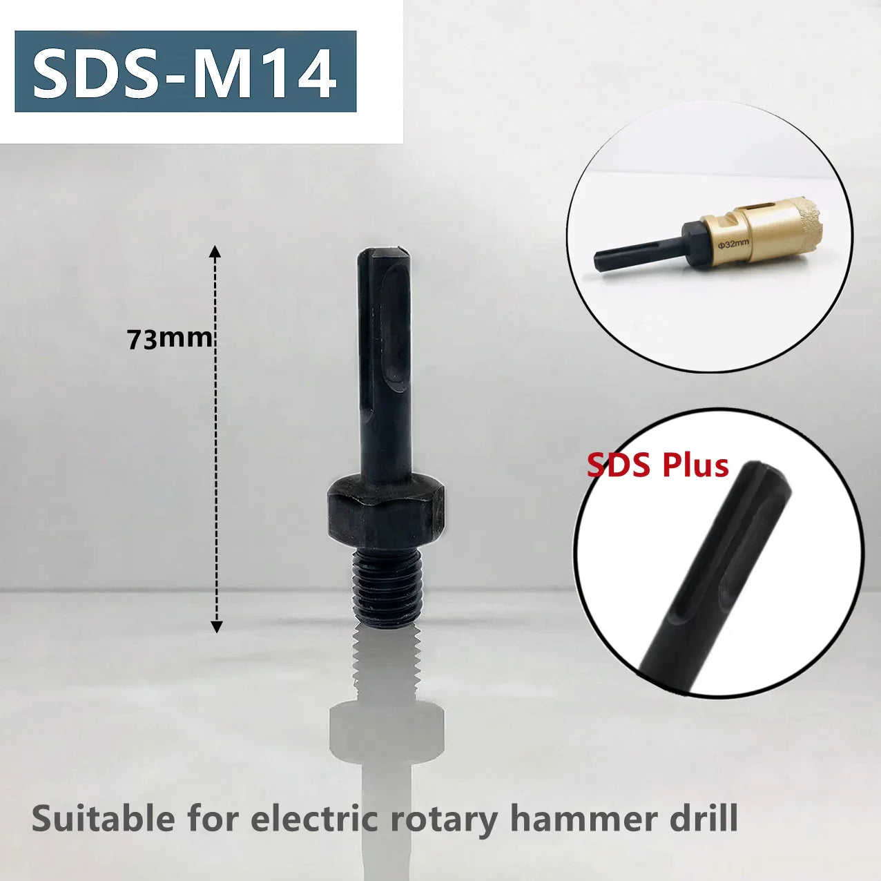 M14 to M10 & 5/8-11 Angle Grinder Adapter