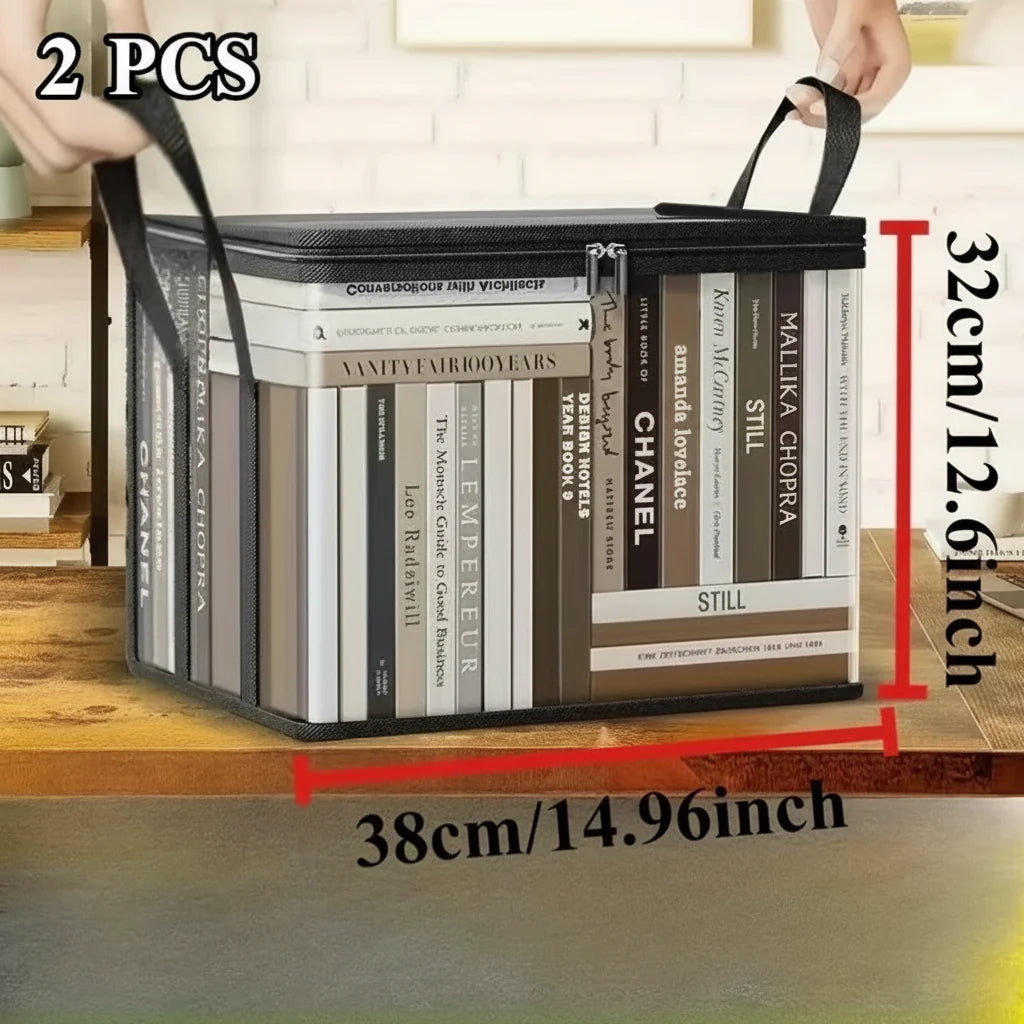 2-Pack Foldable Clear Storage Boxes (N)