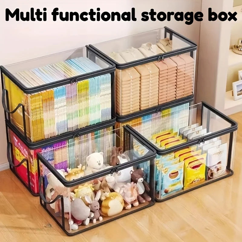 2-Pack Foldable Clear Storage Boxes (N)