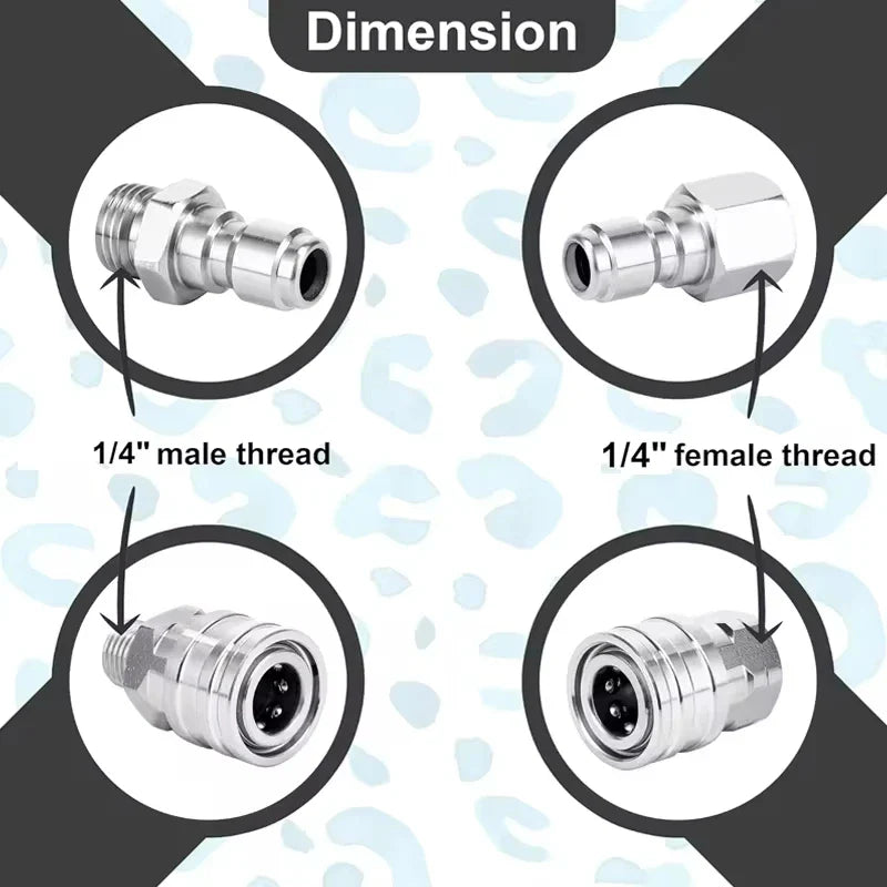 1/4" Pressure Washer Quick Connect Adapter Set